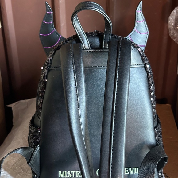 Loungefly Sleeping Beauty Maleficent Sequin Cosplay Mini Backpack Prince Phillip main image 11